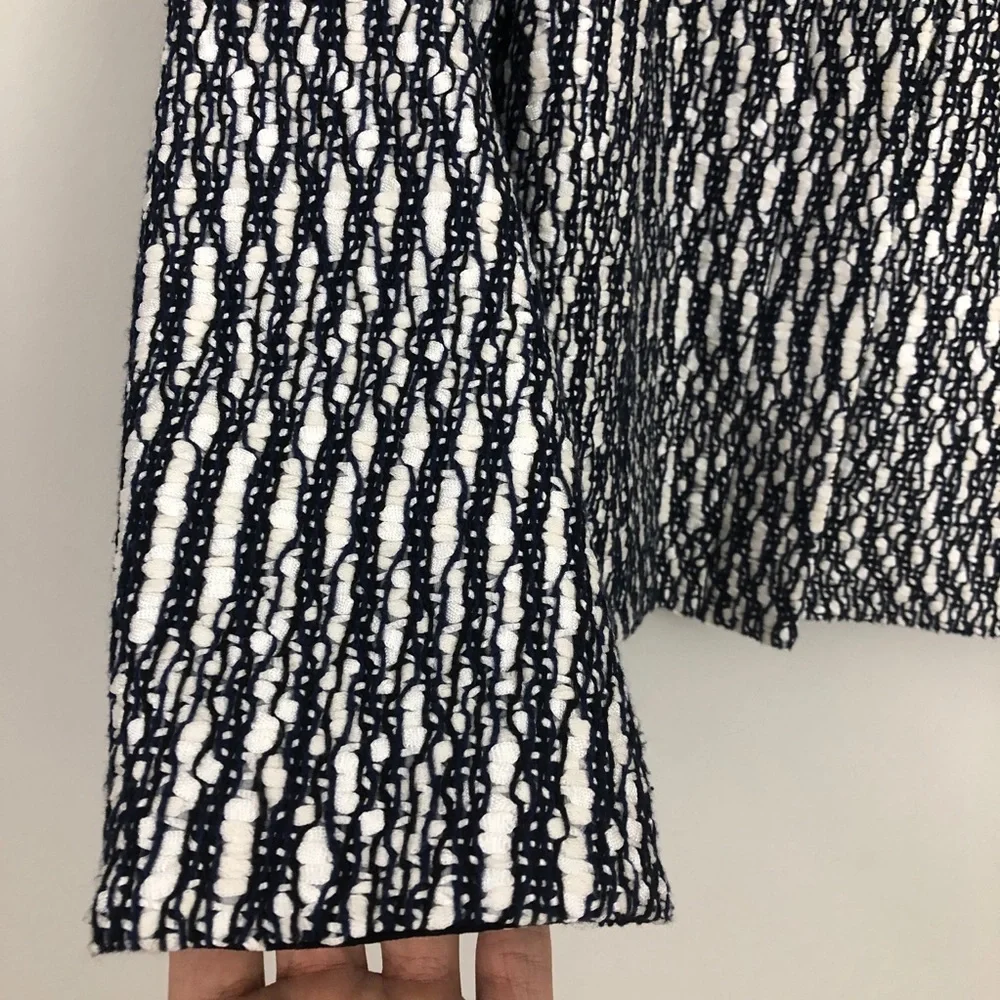 Tory Burch Tweed Contrast Weave Neck Jacket